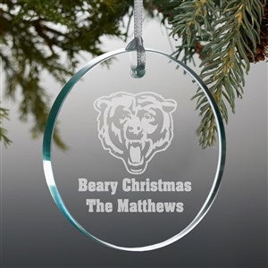 NFL Chicago Bears Personalized Premium Glass Ornament - 33710-P