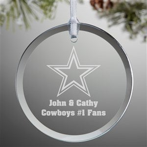 NFL Dallas Cowboys Personalized Glass Ornament - 33713