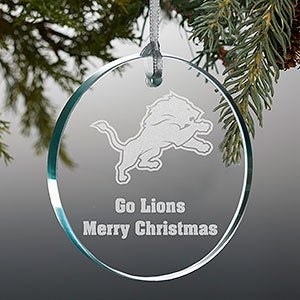 NFL Detroit Lions Personalized Premium Glass Ornament - 33715-P