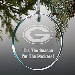 NFL Green Bay Packers Personalized Premium Glass Ornament - 33716-P