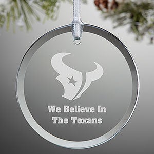 NFL Houston Texans Personalized Glass Ornament - 33717
