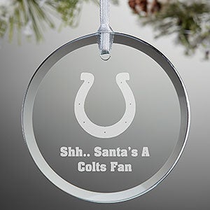 NFL Indianapolis Colts Personalized Glass Ornament - 33718