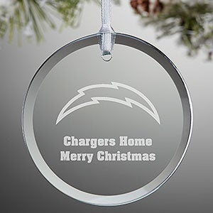 NFL Los Angeles Chargers Personalized Glass Ornament - 33721
