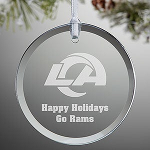 NFL Los Angeles Rams Personalized Glass Ornament - 33722
