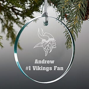NFL Minnesota Vikings Personalized Premium Glass Ornament - 33724-P