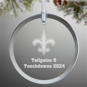 NFL New Orleans Saints Personalized Glass Ornament - 33726