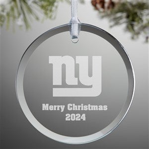 NFL New York Giants Personalized Glass Ornament - 33727
