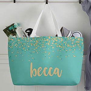 Name Meaning Personalized Canvas Tote Bag - Large