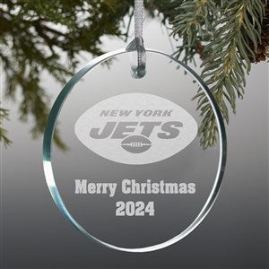 NFL New York Jets Personalized Premium Glass Ornament - 33737-P