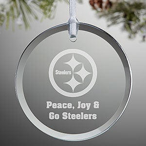 NFL Pittsburgh Steelers Personalized Glass Ornament - 33740