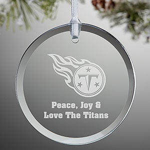 NFL Tennessee Titans Personalized Glass Ornament - 33744