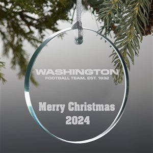 NFL Washington Football Team Personalized Premium Glass Ornament - 33745-P
