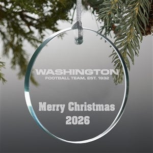 NFL Washington Football Team Personalized Premium Glass Ornament - 33745-P