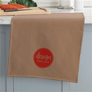 Design Your Own Personalized Waffle Weave Kitchen Towel - Tan - 33757-T