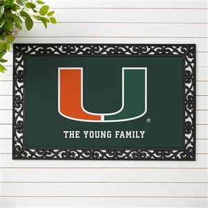 NCAA Miami Hurricanes Personalized Doormat - 20x35 - 33782-M