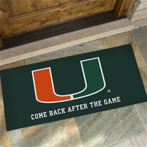 NCAA Miami Hurricanes Personalized Oversized Doormat - 24x48 - 33782-O