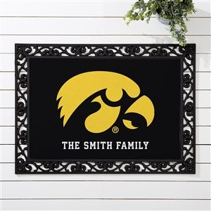 NCAA Iowa Hawkeyes Personalized Doormat - 18x27 - 33791