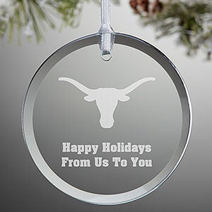 NCAA Texas Longhorns Personalized Glass Ornament - 33815
