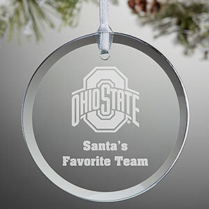 NCAA Ohio State Buckeyes Personalized Glass Ornament - 33817