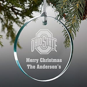 NCAA Ohio State Buckeyes Personalized Premium Glass Ornament - 33817-P