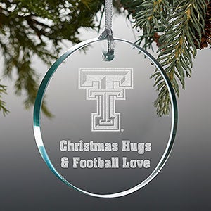 NCAA Texas Tech Red Raiders Personalized Premium Glass Ornament - 33819-P