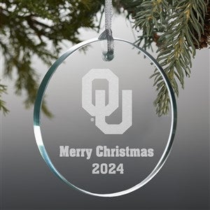 NCAA Oklahoma Sooners Personalized Premium Glass Ornament - 33825-P