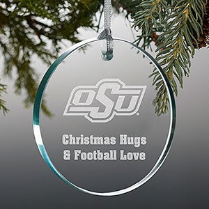 NCAA Oklahoma State Cowboys Personalized Premium Glass Ornament - 33826-P