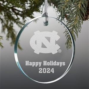 NCAA North Carolina Tar Heels Personalized Premium Glass Ornament - 33828-P