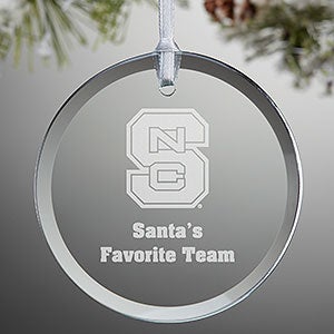 NCAA NC State Wolfpack Personalized Glass Ornament - 33830