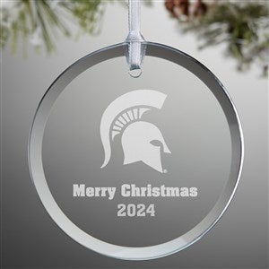NCAA Michigan State Spartans Personalized Glass Ornament - 33831