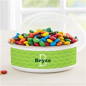 Just Me Personalized Enamel Bowl with Lid - 33891