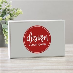 Design Your Own Personalized Rectangle Shelf Blocks- Grey - 33909-GR