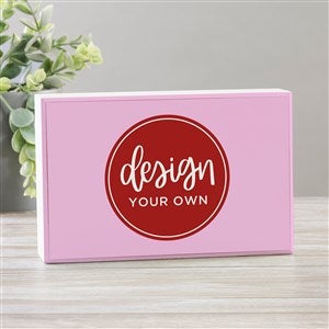 Design Your Own Personalized Rectangle Shelf Blocks- Pastel Pink - 33909-PP