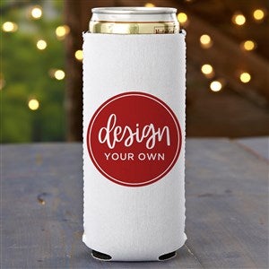 Design Your Own Personalized Slim Can Cooler- White - 33913-W