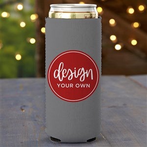 Design Your Own Personalized Slim Can Cooler- Grey - 33913-G