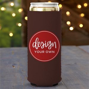 Design Your Own Personalized Slim Can Cooler- Brown - 33913-BR