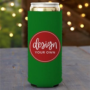 Design Your Own Personalized Slim Can Cooler- Green - 33913-GR