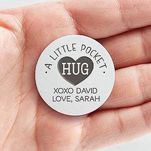 Pocket Hug Personalized Romantic Metal Pocket Token - 33923