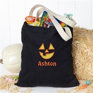 Jack-o-Lantern Embroidered Halloween Treat Bag - 33929