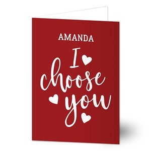 I Choose You Personalized Greeting Card - 33933