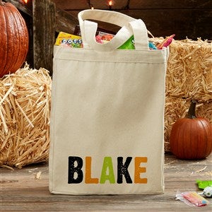 All Mine! Personalized Halloween Canvas Tote Bag- 14 x 10 - 33941-S