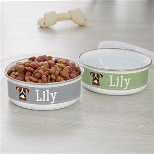 Top Dog Breeds Personalized Enamel Dog Bowl - 33957