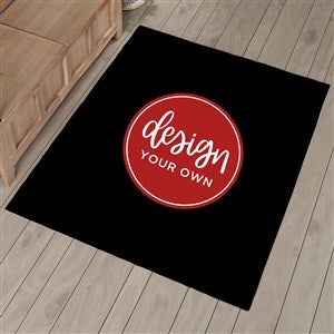 Design Your Own Personalized 48" x 60" Area Rug- Black - 33965-BL
