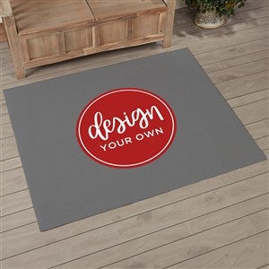 Design Your Own Personalized 48" x 60" Area Rug- Grey - 33965-GR
