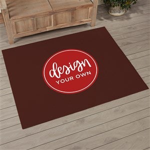 Design Your Own Personalized 48" x 60" Area Rug- Brown - 33965-BR