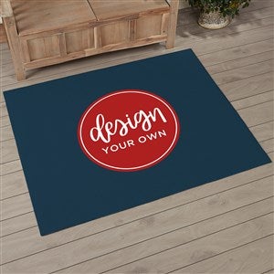Design Your Own Personalized 48" x 60" Area Rug- Navy Blue - 33965-NB