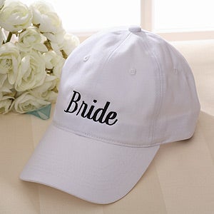 Personalized Wedding Party Embroidered Hat - White - 3397-W
