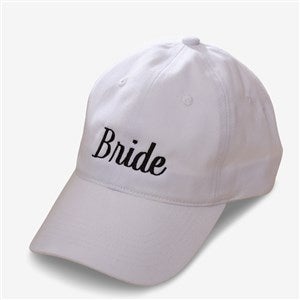 Personalized Wedding Party Embroidered Hat - White - 3397-W