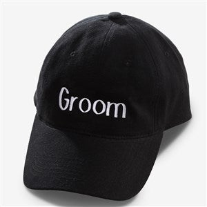 Personalized Wedding Party Embroidered Hat - Black - 3397-B
