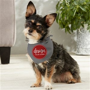 Design Your Own Personalized Small Dog Bandana- Grey - 33987-G
